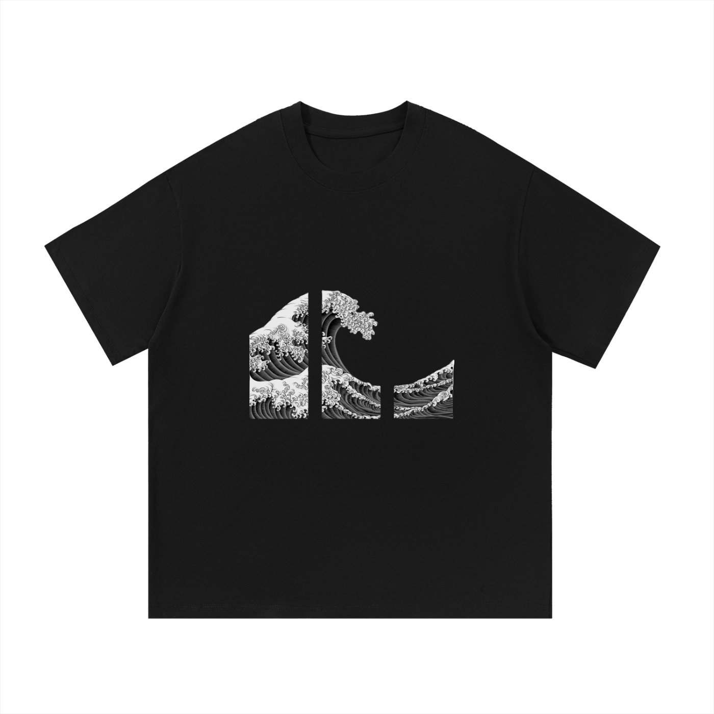 Waves Cotton T-Shirt
