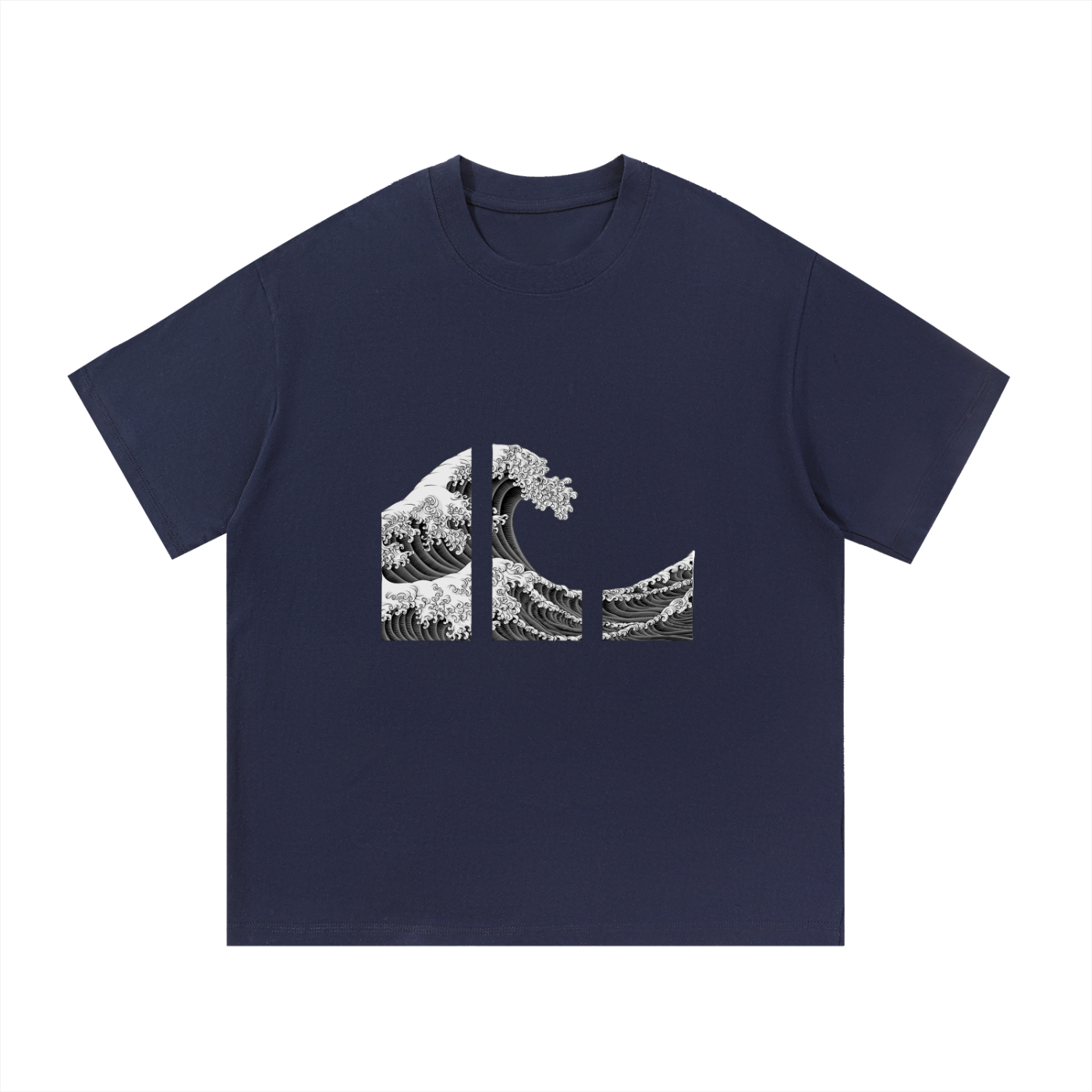 Waves Cotton T-Shirt